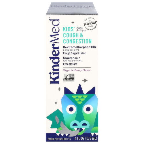 KinderMed Cough & Congestion, Kids', Organic Berry Flavor