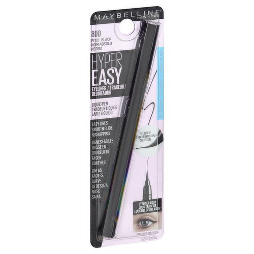 Maybelline Hyper Easy Eyeliner, Liquid Pen, Pitch Black 800