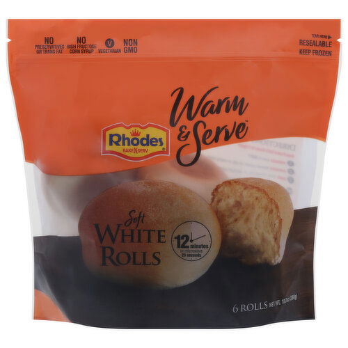 Rhodes Bake-N-Serv White Rolls, Soft