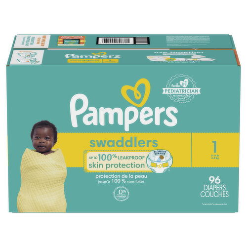 Pampers Swaddlers Swaddlers Diaper Size 1 96 Count