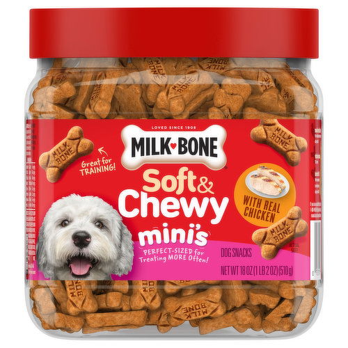 Milk-Bone Dog Snacks, with Real Chicken, Soft & Chewy, Minis