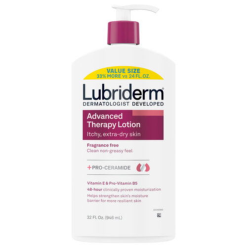 Lubriderm Advanced Therapy Fragrance Free Lotion Value Size