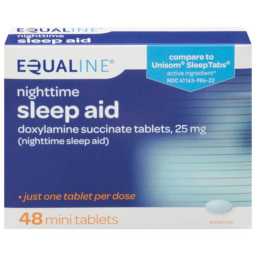 Equaline Sleep Aid, Nighttime, 25 mg, Mini Tablets