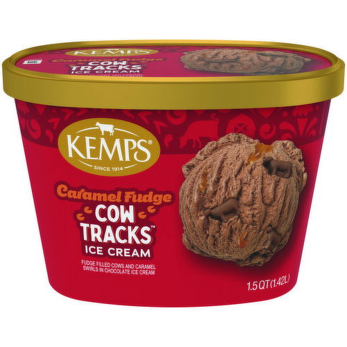 Kemps Caramel Fudge Cow Tracks Ice Cream