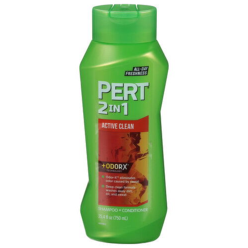 Pert Shampoo + Conditioner, 2 in 1, Active Clean