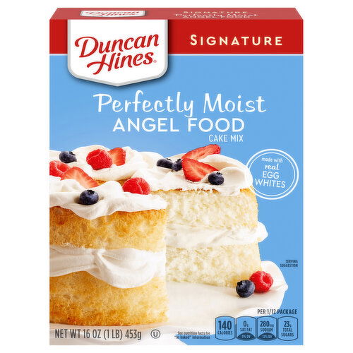 Duncan Hines Signature Cake Mix, Angel Food, Perfectly Moist