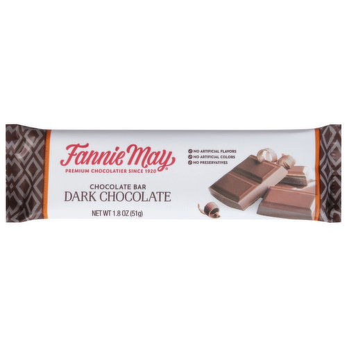 Fannie May Chocolate Bar, Dark Chocolate
