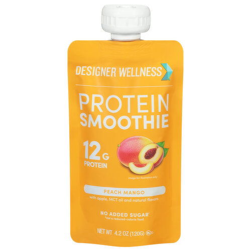 Designer Wellness Protein Smoothie, Peach Mango