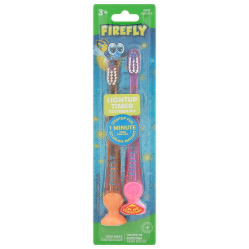 Firefly Toothbrushes, Lightup Timer, Soft