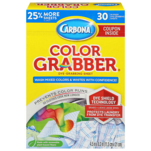 Carbona Color Grabber Dye-Grabbing Sheets, In-Wash