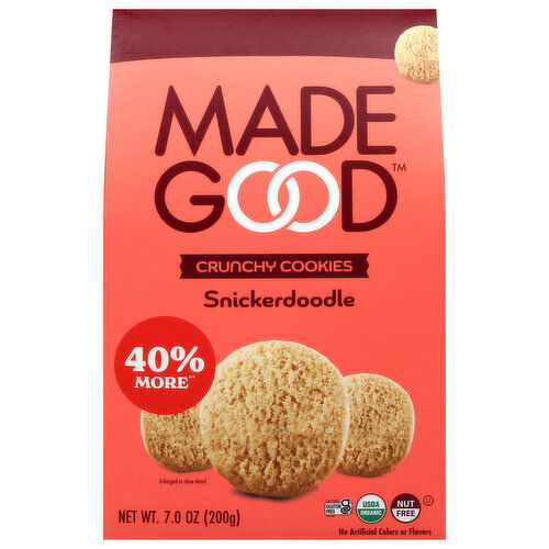 MadeGood Crunchy Snickerdoodle Cookies