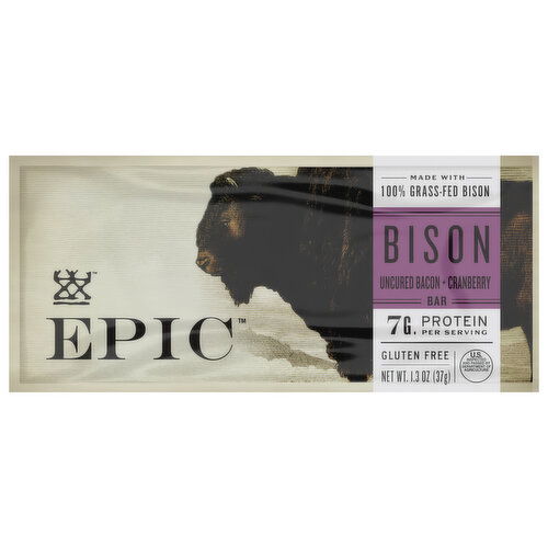 Epic Uncured Bacon + Cranberry Bison Bar