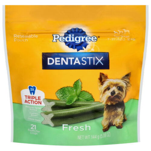 Pedigree Dentastix Treats for Dogs, Fresh, Toy/Small
