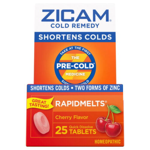 Zicam Rapidmelts Cold Remedy, Quick Dissolve Tablets, Cherry Flavor