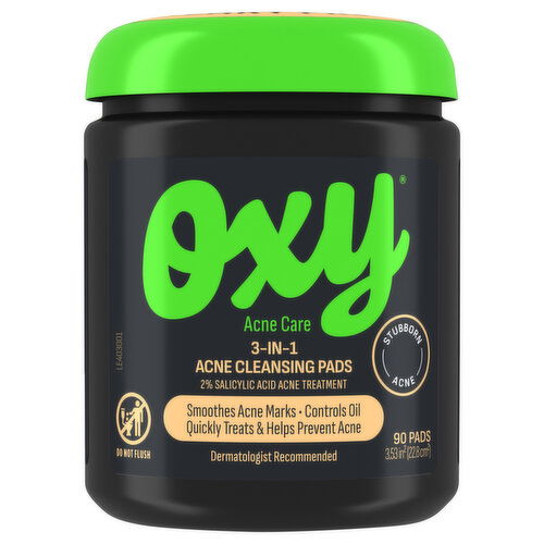 Oxy Acne Cleansing Pads, Acne Care, 3-in-1