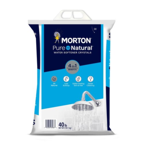 Morton Pure and Natural Pure and Natural® Water Softener Salt Crystals, 40 lb. Bag