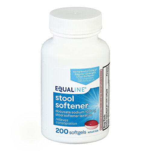 Equaline Stool Softener, 100 mg, Softgels