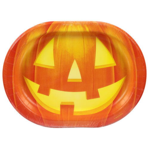 Paper Art Extra Strong Pumpkin Party Plate