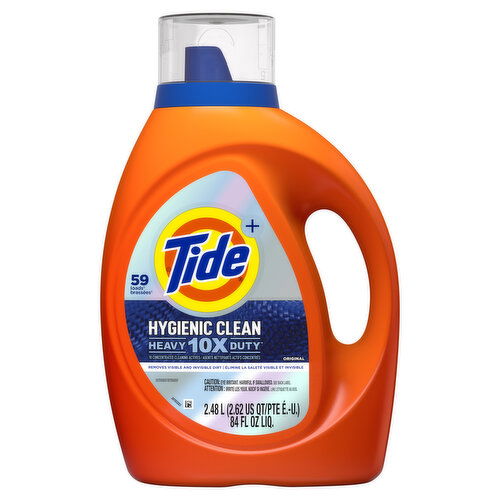 Tide Hygienic Clean Heavy 10x Duty Liquid Laundry Detergent, Original Scent, 59 loads, HE Compatible