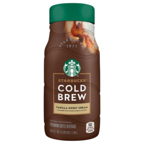 Starbucks Coffee Beverage, Vanilla Sweet Cream, Cold Brew, Premium