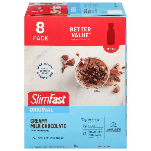 SlimFast Original Meal Replacement Shake, Creamy Milk Chocolate