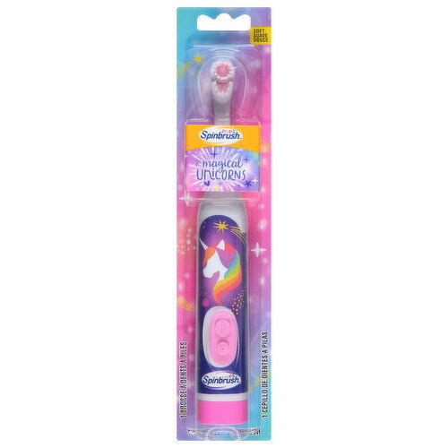 Spinbrush Kid's Toothbrush, Powered, Magical Unicorns, Soft