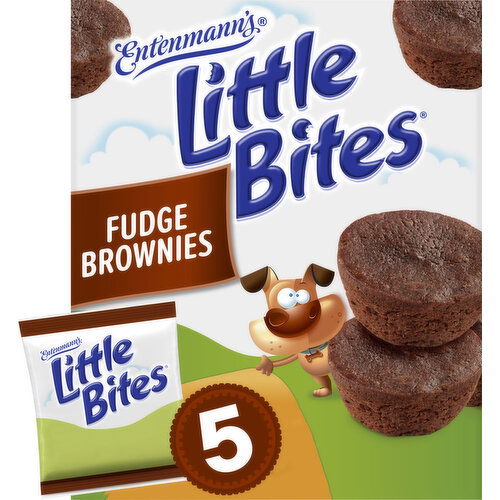 Entenmann's Little Bites Chocolate Fudge Mini Brownies, 5 packs, (4 ct each), 9.75 lbs Case