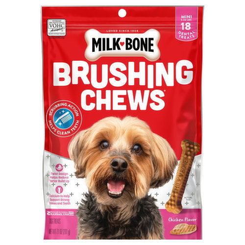 Milk-Bone Brushing Chews Dog Treats, Chicken Flavor, Mini