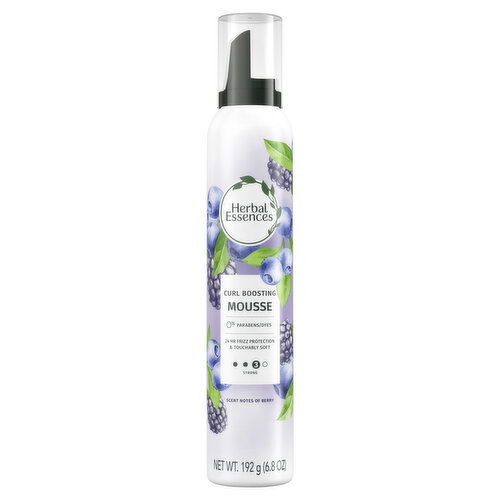 Herbal Essences Classics Curl Boosting Mousse for Curly Hair and Wavy Hair, All Day Hold, Frizz Control, 6.8 fl oz