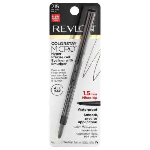 Revlon ColorStay Micro Eyeliner Gel, Waterproof, Brown 215