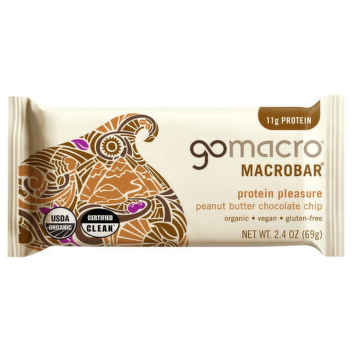 GoMacro Protein Pleasure Peanut Butter Chocolate Chip MacroBar