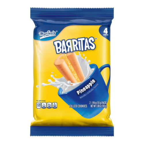 Marinela Barritas Piña Pineapple Filled Cookies, 2 packs, 3.88 oz