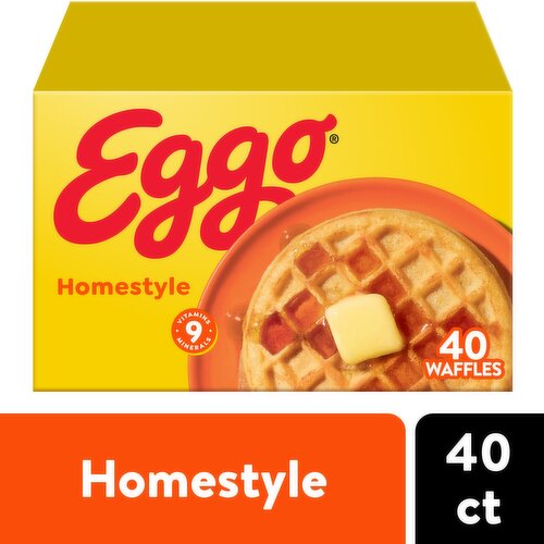 Eggo Frozen Waffles, Homestyle, Easy Breakfast