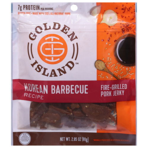 Golden Island Pork Jerky, Fire-Grilled, Korean Barbecue Recipe