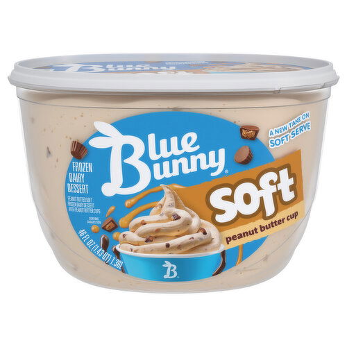 Blue Bunny Frozen Dairy Dessert, Peanut Butter Cup, Soft