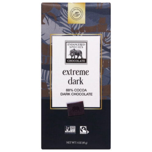 Endangered Species 88% Cocoa Extreme Dark Dark Chocolate