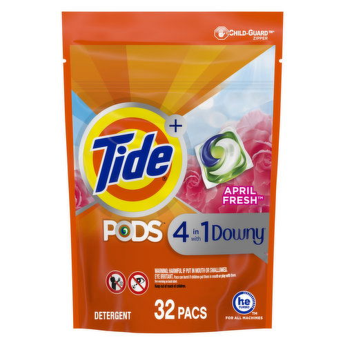 Tide Tide PODS with Downy Laundry Detergent Pacs, April Fresh, 32 count