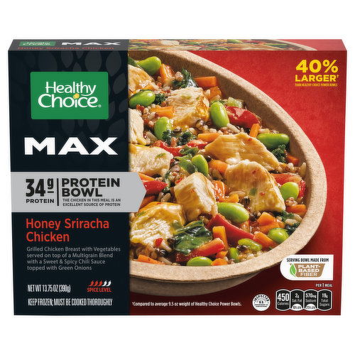 Healthy Choice Max Protein Bowl, Honey Sriracha Chicken