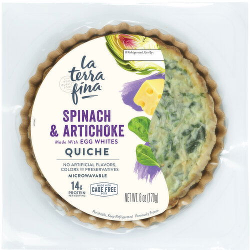 La Terra Fina Quiche, Spinach & Artichoke