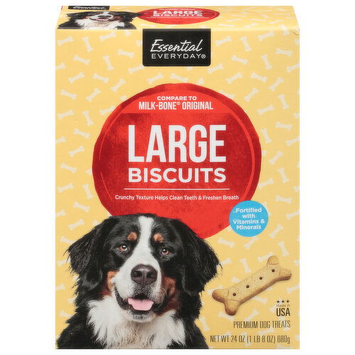 Essential Everyday Dog Treats, Premium, Biscuits, Large