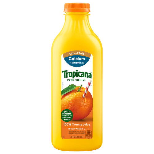 Tropicana 100% Orange Juice, Lots of Pulp