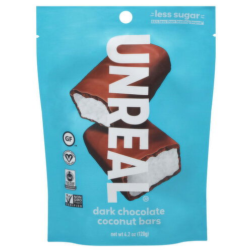 Unreal Coconut Bars, Dark Chocolate