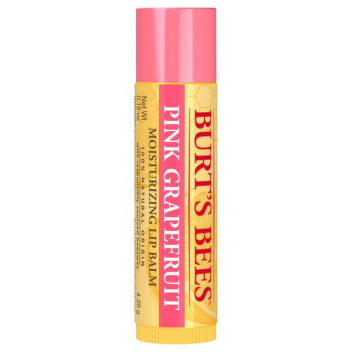 Burt's Bees Lip Balm, Moisturizing, Pink Grapefruit