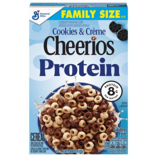 Cheerios Protein Gluten Free Cookies & Creme Cereal Family Size