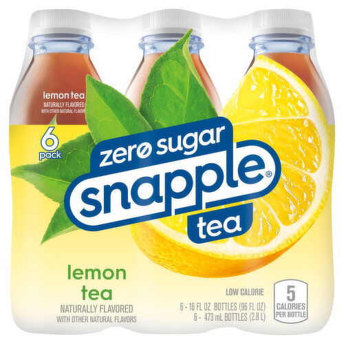 Snapple Lemon Tea, Zero Sugar, 6 Pack
