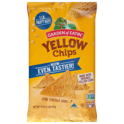 Garden of Eatin' Corn Tortilla Chips, Yellow Chips, Party Size!