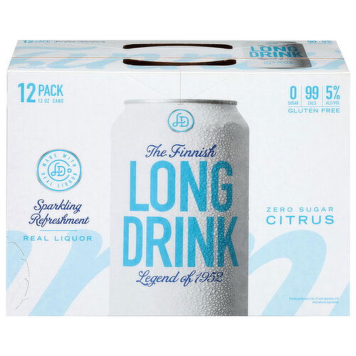 The Finnish Long Drink Gluten Free Zero Sugar Citrus Gin