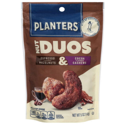 Planters Nut Duos Hazelnuts & Cashews, Espresso/Cocoa Flavored