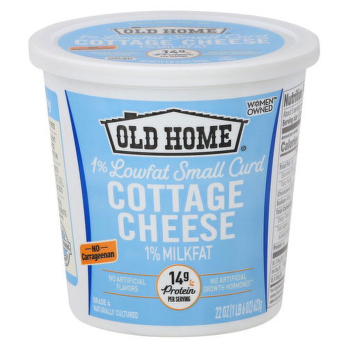 Old Home Cottage Cheese, 1% Lowfat Small Curd, 1% Milkfat