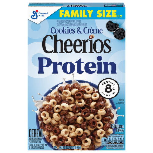 Cheerios Protein Gluten Free Cookies & Creme Cereal Family Size